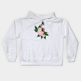 Archer girl and cherry blossoms Kids Hoodie